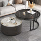 Round Tropical Coffee Table Storage 2 Nesting Coffee Table Set Clearhalo 'Coffee & Accent Tables' 'Coffee Tables' 'coffee_tables' 'furn' 'furn_coffee_tables' 'Furniture' 'Living Room Furniture' 7379594