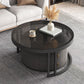 Round Tropical Coffee Table Storage 2 Nesting Coffee Table Set Clearhalo 'Coffee & Accent Tables' 'Coffee Tables' 'coffee_tables' 'furn' 'furn_coffee_tables' 'Furniture' 'Living Room Furniture' 7379597