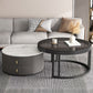 Round Tropical Coffee Table Storage 2 Nesting Coffee Table Set Clearhalo 'Coffee & Accent Tables' 'Coffee Tables' 'coffee_tables' 'furn' 'furn_coffee_tables' 'Furniture' 'Living Room Furniture' 7379599