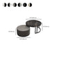Round Tropical Coffee Table Storage 2 Nesting Coffee Table Set Clearhalo 'Coffee & Accent Tables' 'Coffee Tables' 'coffee_tables' 'furn' 'furn_coffee_tables' 'Furniture' 'Living Room Furniture' 7379617