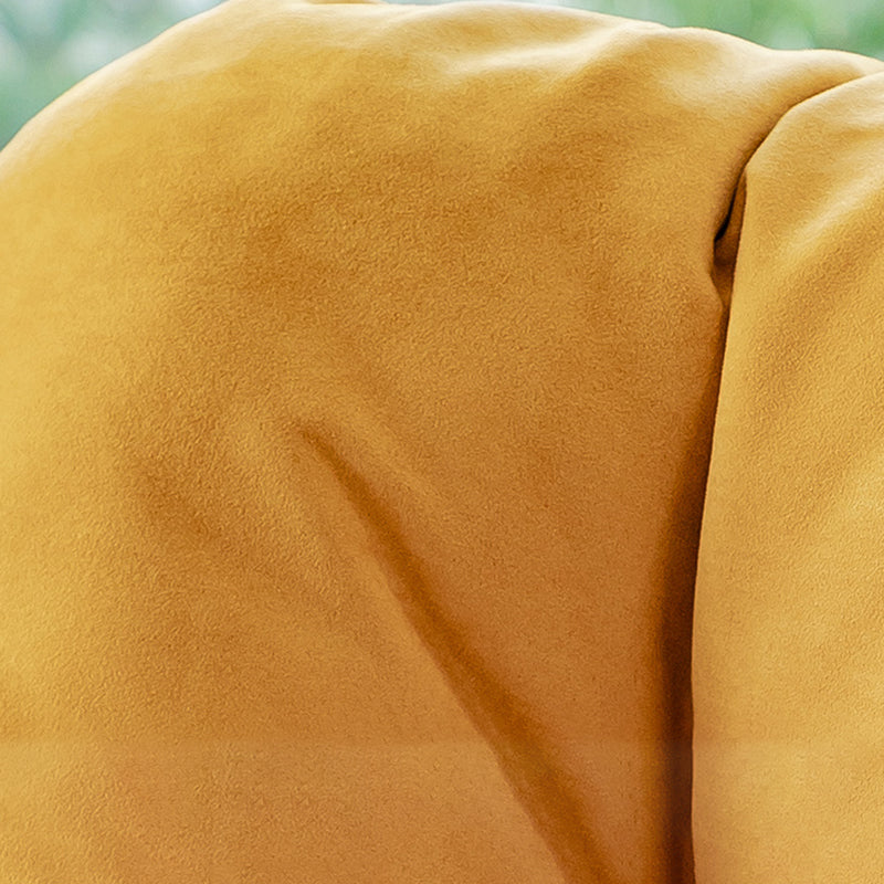 Reclinabili microsuede contemporanee con schiena trapuntata e piede indipendente