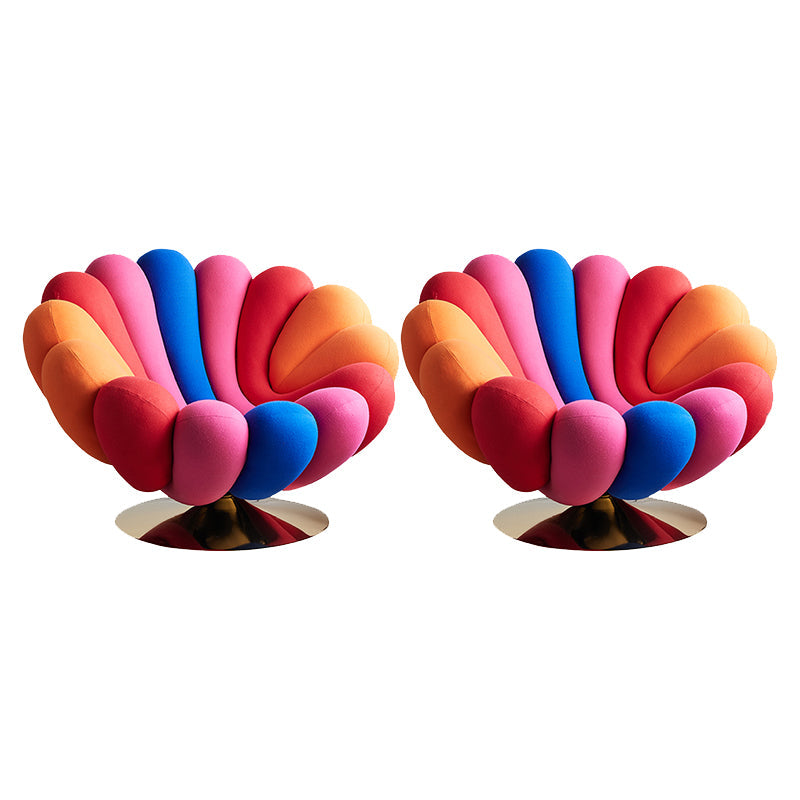 Camouflage Chair Round Base Style Lounge Accent Chair for Living Room Flannel 2 Piece Set Clearhalo 'Accent Chairs' 'accent_chairs' 'Chairs & Seating' 'furn' 'furn_accent_chairs' 'Furniture' 'Living Room Furniture' 7379632