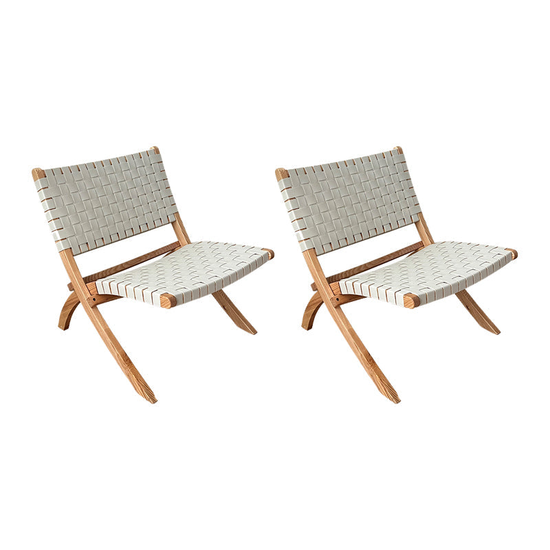 Solid Wood Chair Woven Back Lounge Accent Chair for Living Room White Saddle Leather 2 Piece Set Clearhalo 'Accent Chairs' 'accent_chairs' 'Chairs & Seating' 'furn' 'furn_accent_chairs' 'Furniture' 'Living Room Furniture' 7379645