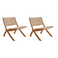Solid Wood Chair Woven Back Lounge Accent Chair for Living Room Natural Fabric 2 Piece Set Clearhalo 'Accent Chairs' 'accent_chairs' 'Chairs & Seating' 'furn' 'furn_accent_chairs' 'Furniture' 'Living Room Furniture' 7379653