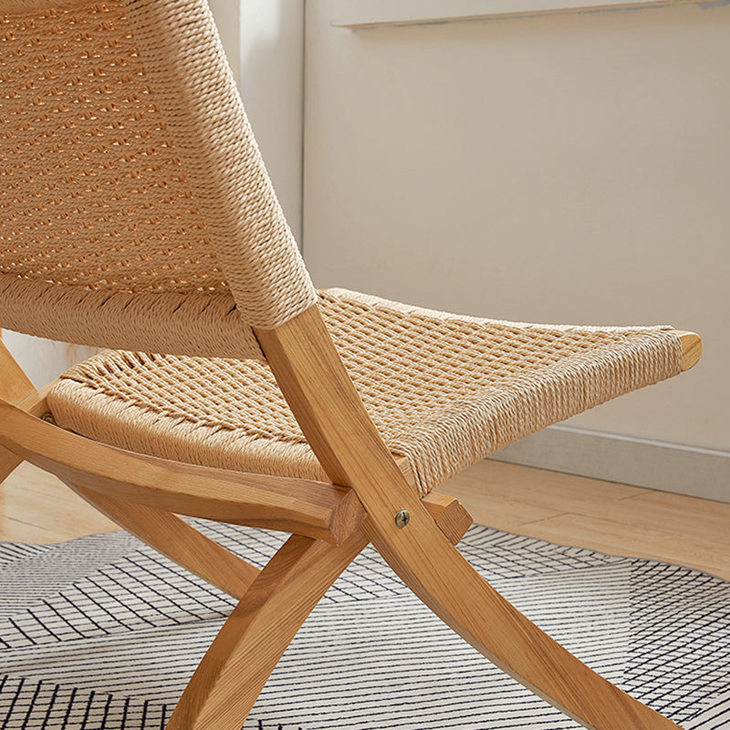 Solid Wood Chair Woven Back Lounge Accent Chair for Living Room Clearhalo 'Accent Chairs' 'accent_chairs' 'Chairs & Seating' 'furn' 'furn_accent_chairs' 'Furniture' 'Living Room Furniture' 7379654