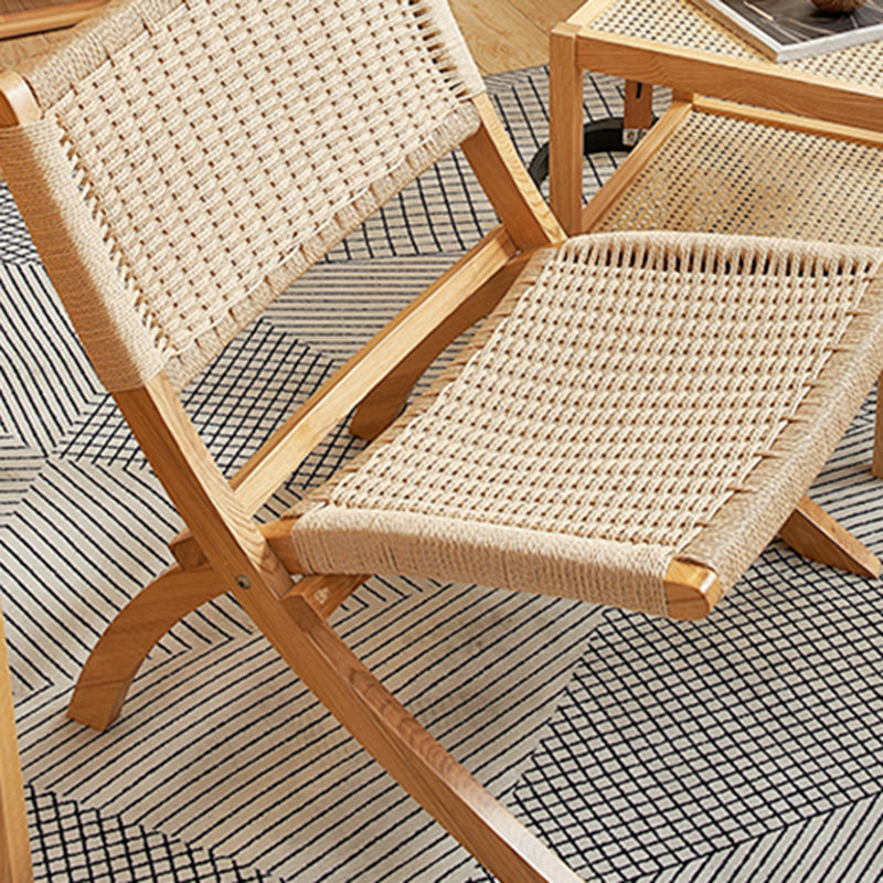 Solid Wood Chair Woven Back Lounge Accent Chair for Living Room Clearhalo 'Accent Chairs' 'accent_chairs' 'Chairs & Seating' 'furn' 'furn_accent_chairs' 'Furniture' 'Living Room Furniture' 7379656