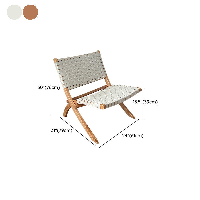 Solid Wood Chair Woven Back Lounge Accent Chair for Living Room Clearhalo 'Accent Chairs' 'accent_chairs' 'Chairs & Seating' 'furn' 'furn_accent_chairs' 'Furniture' 'Living Room Furniture' 7379664