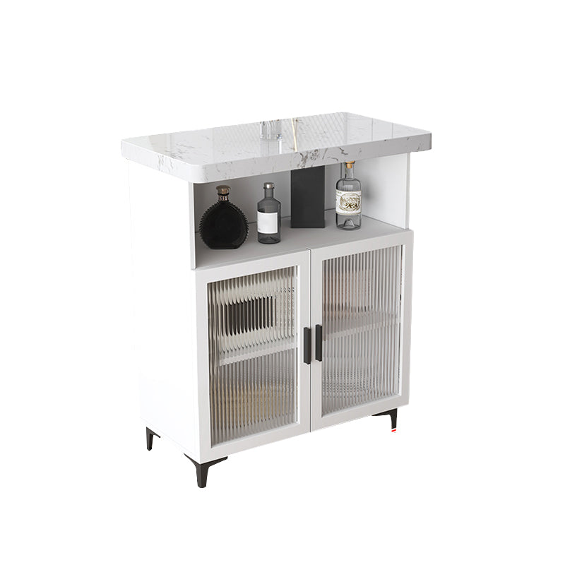 Modern Rectangle Bar Table Faux Marble Storable Table for Living Room White Without Chairs Clearhalo 'Bar Furniture' 'Bar Tables' 'bar_tables' 'furn' 'furn_bar_tables' 'Furniture' 'Kitchen & Dining Furniture' 7379704