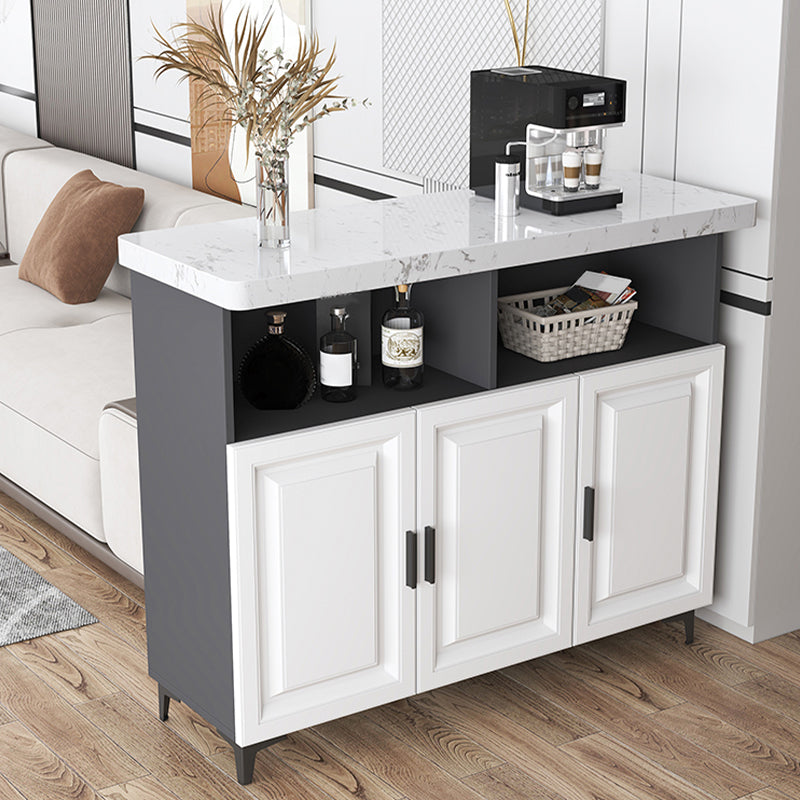 Modern Rectangle Bar Table Faux Marble Storable Table for Living Room Clearhalo 'Bar Furniture' 'Bar Tables' 'bar_tables' 'furn' 'furn_bar_tables' 'Furniture' 'Kitchen & Dining Furniture' 7379705