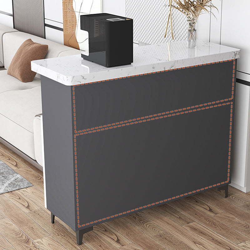 Modern Rectangle Bar Table Faux Marble Storable Table for Living Room Clearhalo 'Bar Furniture' 'Bar Tables' 'bar_tables' 'furn' 'furn_bar_tables' 'Furniture' 'Kitchen & Dining Furniture' 7379708