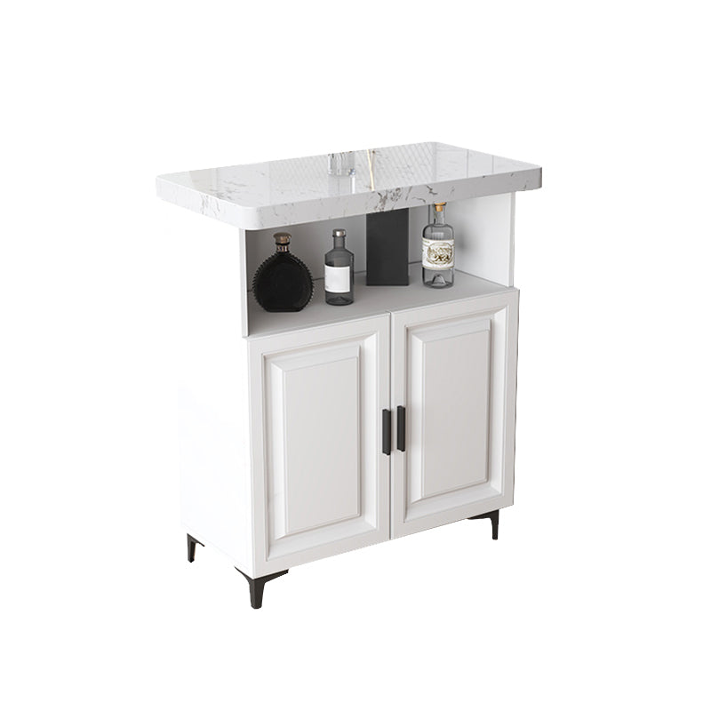 Modern Rectangle Bar Table Faux Marble Storable Table for Living Room Off-White Without Chairs Clearhalo 'Bar Furniture' 'Bar Tables' 'bar_tables' 'furn' 'furn_bar_tables' 'Furniture' 'Kitchen & Dining Furniture' 7379709