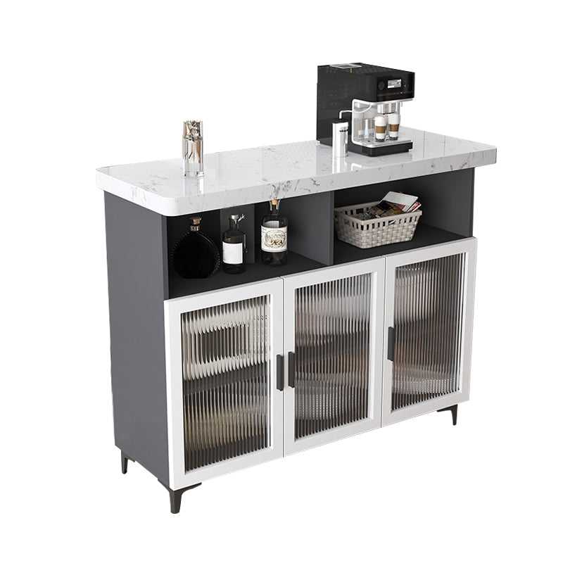 Modern Rectangle Bar Table Faux Marble Storable Table for Living Room Grey Without Chairs Clearhalo 'Bar Furniture' 'Bar Tables' 'bar_tables' 'furn' 'furn_bar_tables' 'Furniture' 'Kitchen & Dining Furniture' 7379710