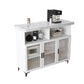 Modern Rectangle Bar Table Faux Marble Storable Table for Living Room White Without Chairs Clearhalo 'Bar Furniture' 'Bar Tables' 'bar_tables' 'furn' 'furn_bar_tables' 'Furniture' 'Kitchen & Dining Furniture' 7379712