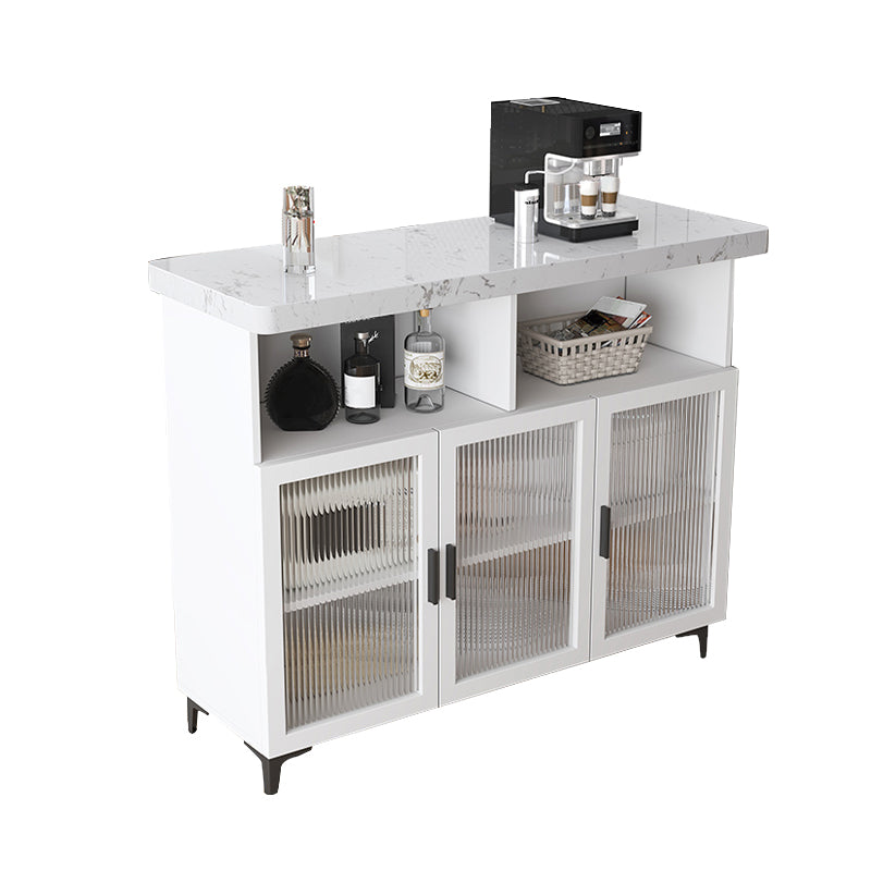 Modern Rectangle Bar Table Faux Marble Storable Table for Living Room White Without Chairs Clearhalo 'Bar Furniture' 'Bar Tables' 'bar_tables' 'furn' 'furn_bar_tables' 'Furniture' 'Kitchen & Dining Furniture' 7379712