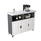 Modern Rectangle Bar Table Faux Marble Storable Table for Living Room Gray-White Without Chairs Clearhalo 'Bar Furniture' 'Bar Tables' 'bar_tables' 'furn' 'furn_bar_tables' 'Furniture' 'Kitchen & Dining Furniture' 7379713