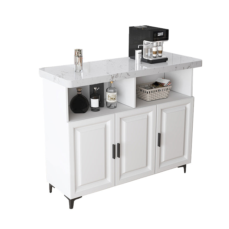 Modern Rectangle Bar Table Faux Marble Storable Table for Living Room Off-White Without Chairs Clearhalo 'Bar Furniture' 'Bar Tables' 'bar_tables' 'furn' 'furn_bar_tables' 'Furniture' 'Kitchen & Dining Furniture' 7379714