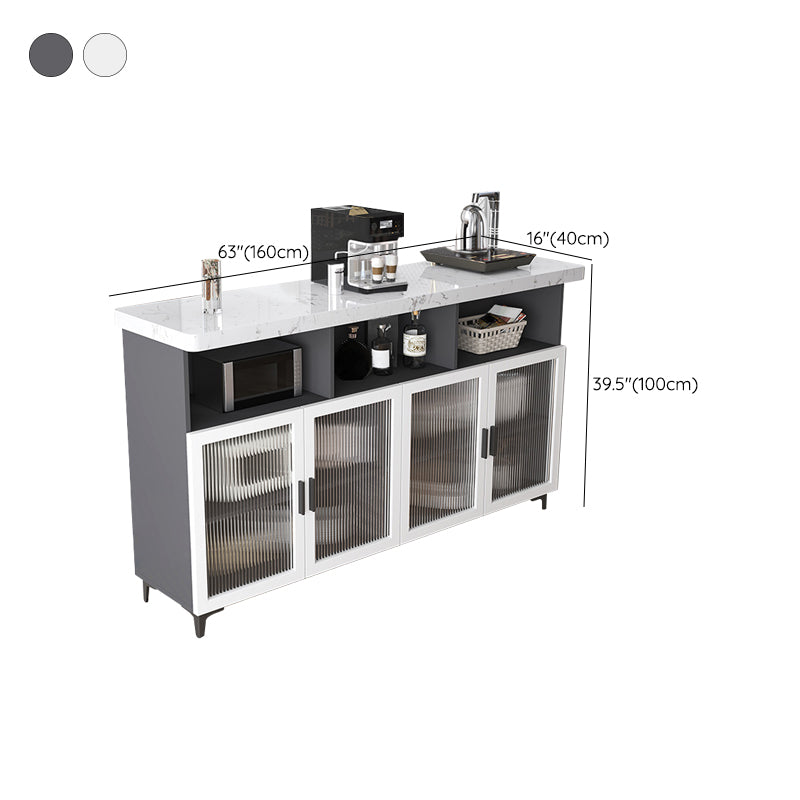 Modern Rectangle Bar Table Faux Marble Storable Table for Living Room Clearhalo 'Bar Furniture' 'Bar Tables' 'bar_tables' 'furn' 'furn_bar_tables' 'Furniture' 'Kitchen & Dining Furniture' 7379723