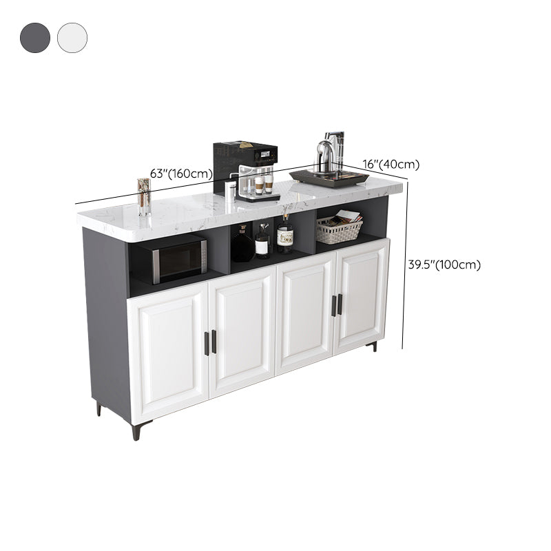 Modern Rectangle Bar Table Faux Marble Storable Table for Living Room Clearhalo 'Bar Furniture' 'Bar Tables' 'bar_tables' 'furn' 'furn_bar_tables' 'Furniture' 'Kitchen & Dining Furniture' 7379728