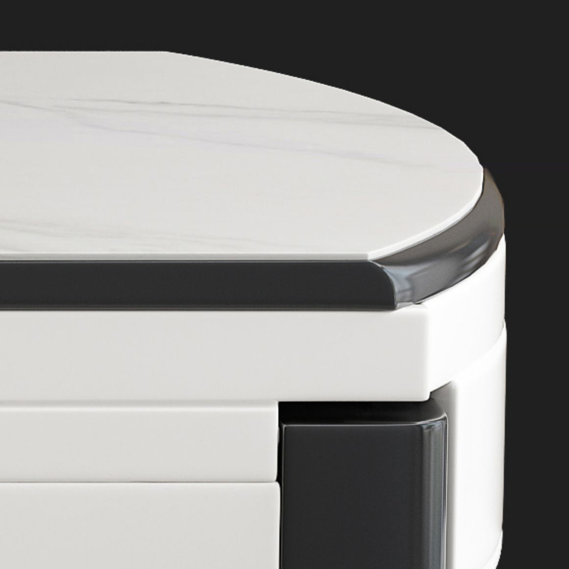 Muebles de piedra de estilo moderno 1/7 piezas de mesa redonda con silla sin brazo