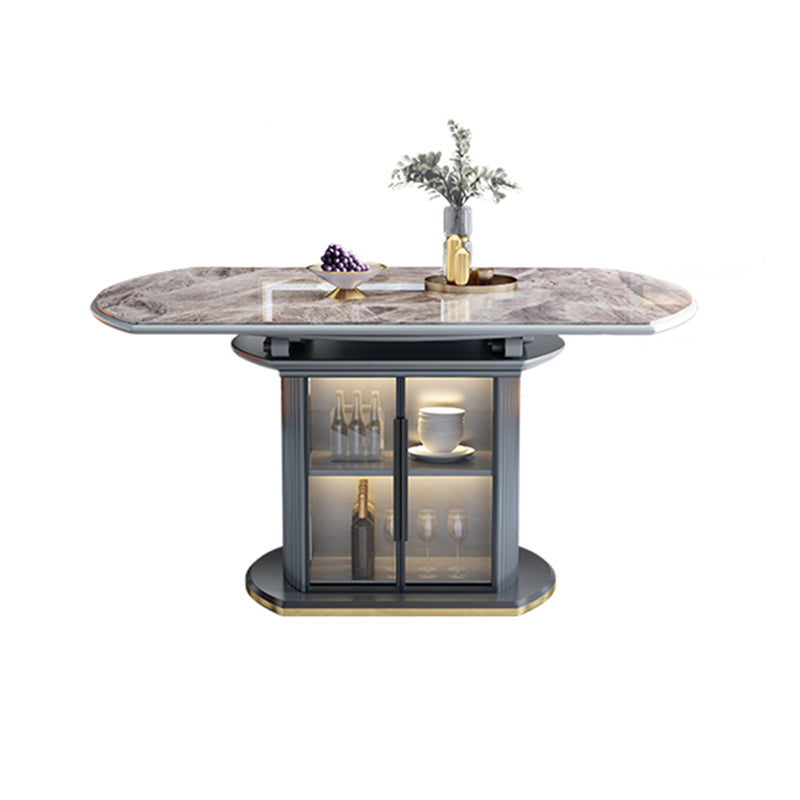 Meubles en pierre de style moderne 1/5/7/9/11 PCS Tablette de restauration en forme ronde avec chaise à manger