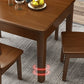 Muebles de madera maciza de estilo moderno 1/5 piezas de mesa cuadrada de forma cuadrada con silla