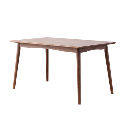 茶色のソリッドウッドダイニングセット1/4/5ピース木製の椅子付きモダンなディネットセット