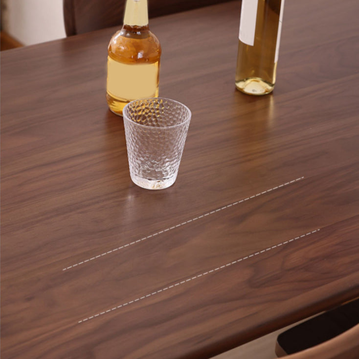 茶色のソリッドウッドダイニングセット1/4/5ピース木製の椅子付きモダンなディネットセット