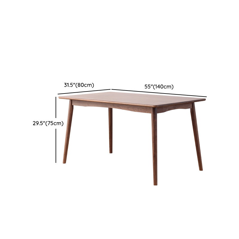 茶色のソリッドウッドダイニングセット1/4/5ピース木製の椅子付きモダンなディネットセット