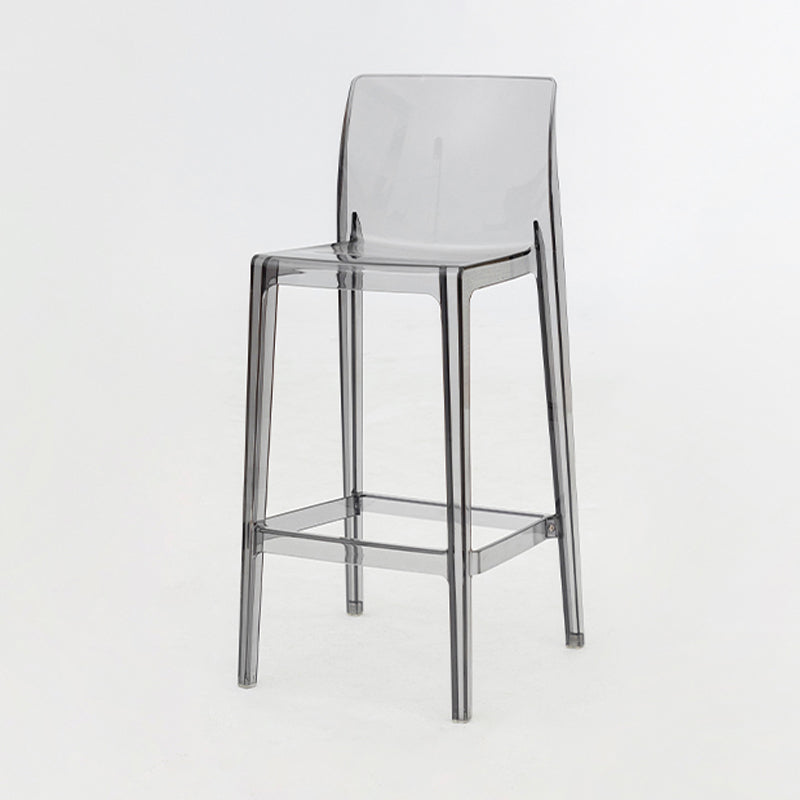 Taburete de respaldo de respaldo sin brazo moderno taburete de café acrílico con pedal