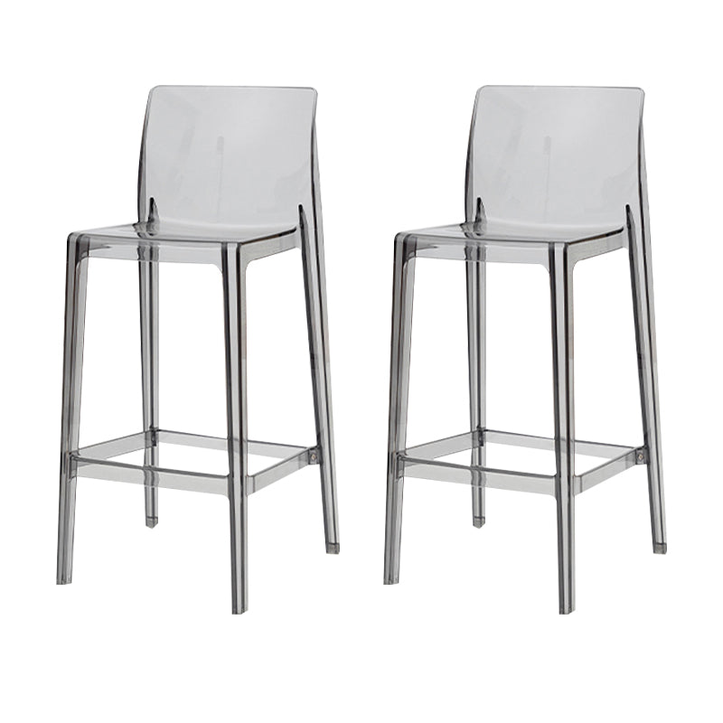 Taburete de respaldo de respaldo sin brazo moderno taburete de café acrílico con pedal