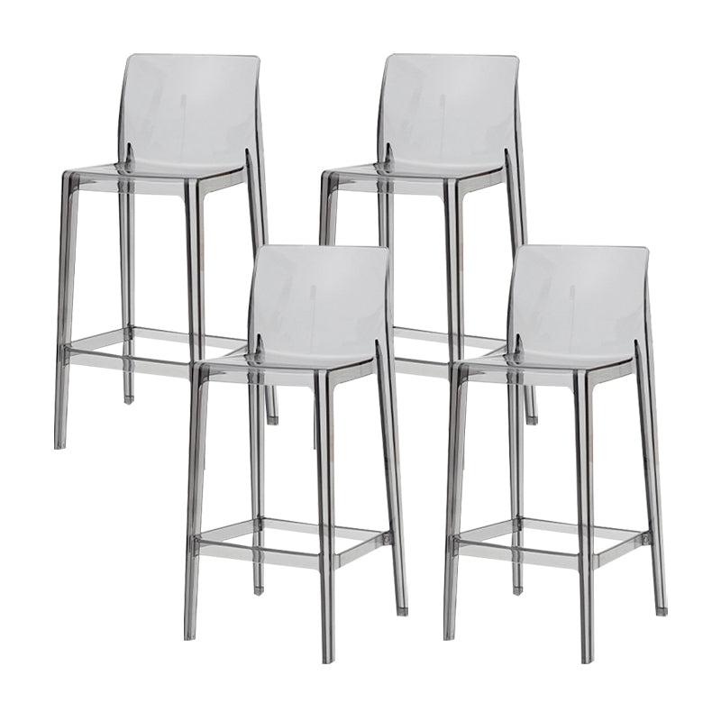 Taburete de respaldo de respaldo sin brazo moderno taburete de café acrílico con pedal