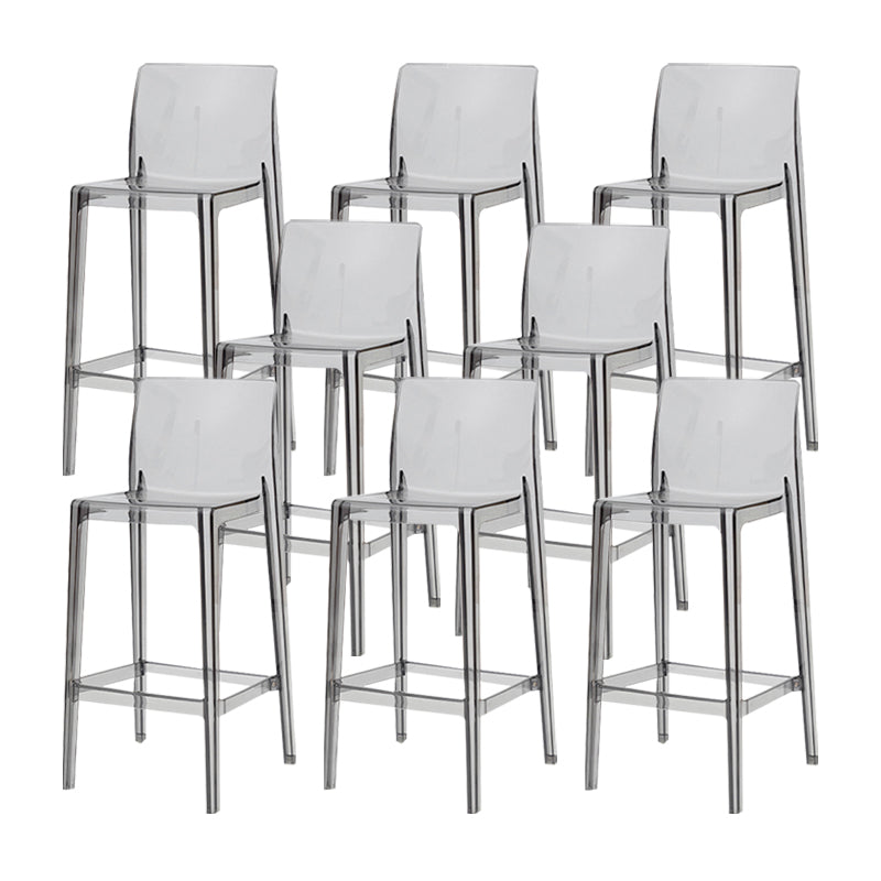 Taburete de respaldo de respaldo sin brazo moderno taburete de café acrílico con pedal