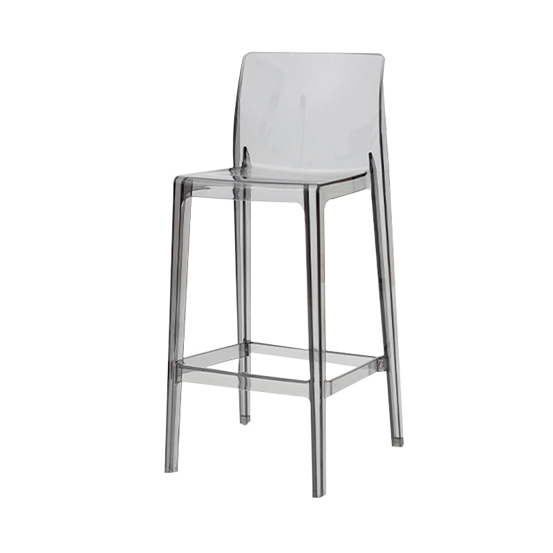 Taburete de respaldo de respaldo sin brazo moderno taburete de café acrílico con pedal