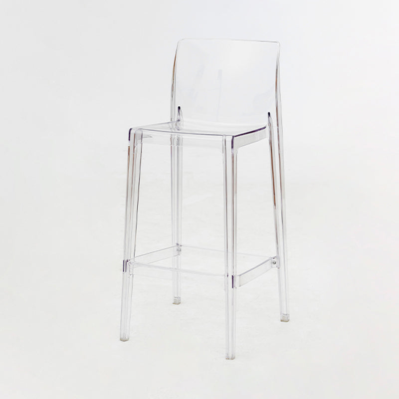 Taburete de respaldo de respaldo sin brazo moderno taburete de café acrílico con pedal