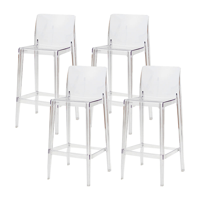 Taburete de respaldo de respaldo sin brazo moderno taburete de café acrílico con pedal