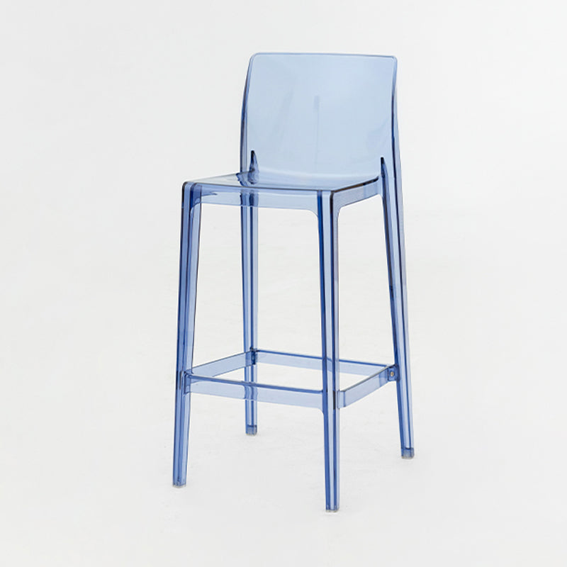 Taburete de respaldo de respaldo sin brazo moderno taburete de café acrílico con pedal