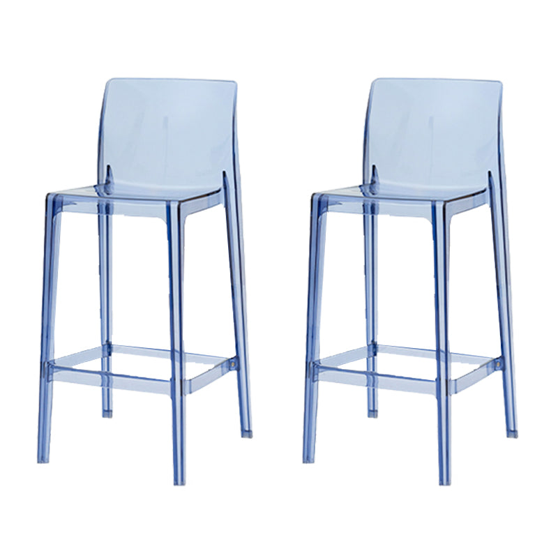 Taburete de respaldo de respaldo sin brazo moderno taburete de café acrílico con pedal