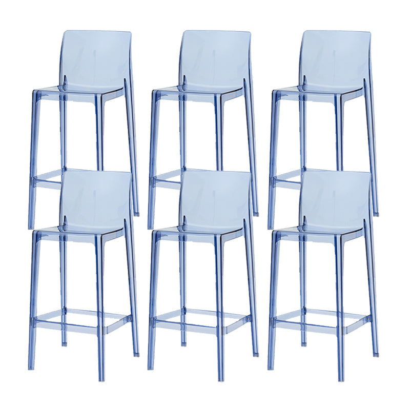 Taburete de respaldo de respaldo sin brazo moderno taburete de café acrílico con pedal