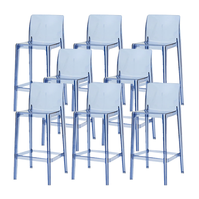 Taburete de respaldo de respaldo sin brazo moderno taburete de café acrílico con pedal