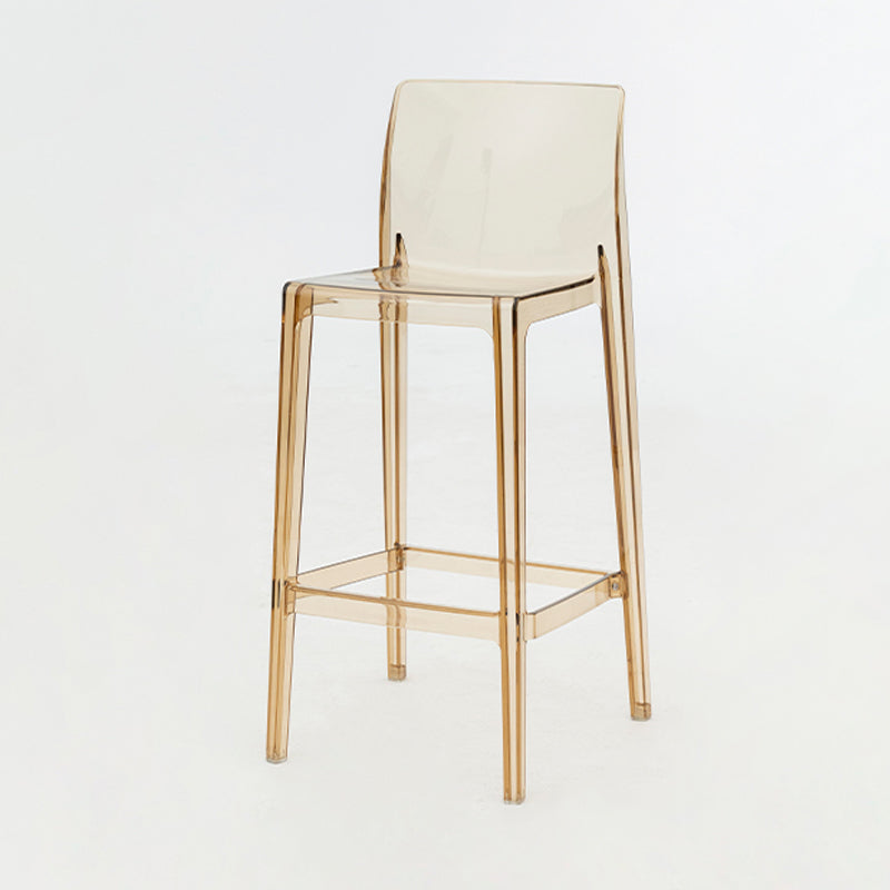 Taburete de respaldo de respaldo sin brazo moderno taburete de café acrílico con pedal