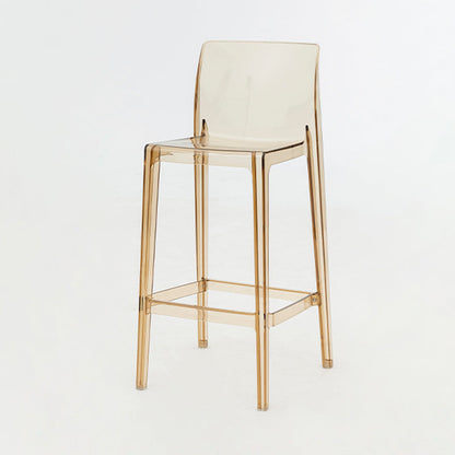 Taburete de respaldo de respaldo sin brazo moderno taburete de café acrílico con pedal