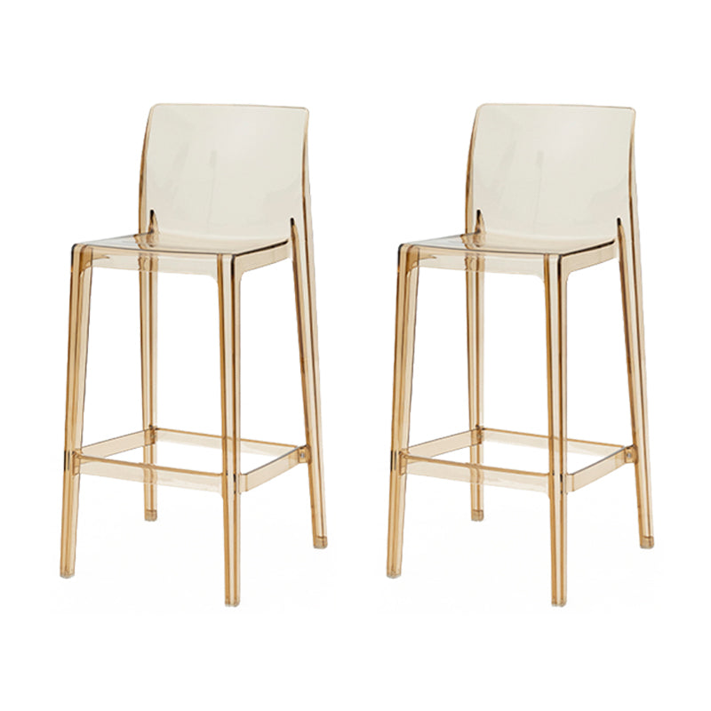 Taburete de respaldo de respaldo sin brazo moderno taburete de café acrílico con pedal