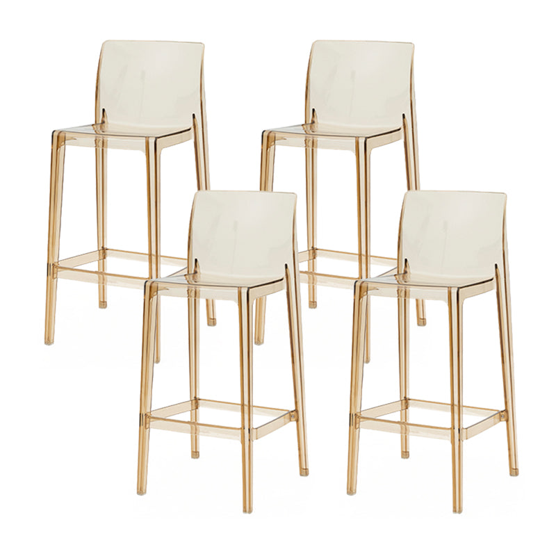 Taburete de respaldo de respaldo sin brazo moderno taburete de café acrílico con pedal