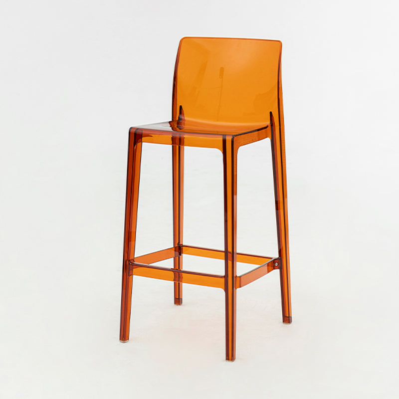 Taburete de respaldo de respaldo sin brazo moderno taburete de café acrílico con pedal