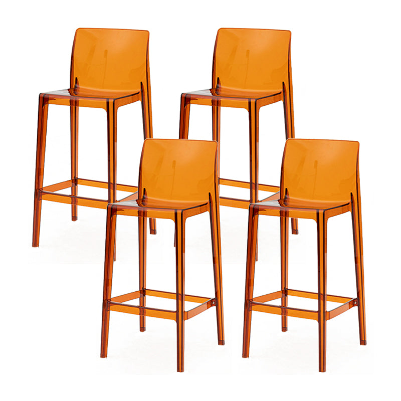 Taburete de respaldo de respaldo sin brazo moderno taburete de café acrílico con pedal