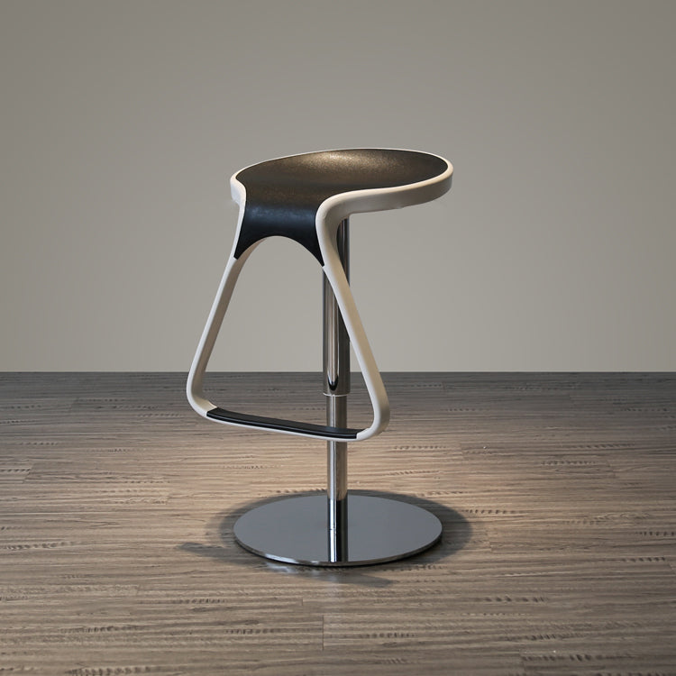 Taburete de plástico para mostrador, taburete de bar moderno de altura ajustable con reposapiés