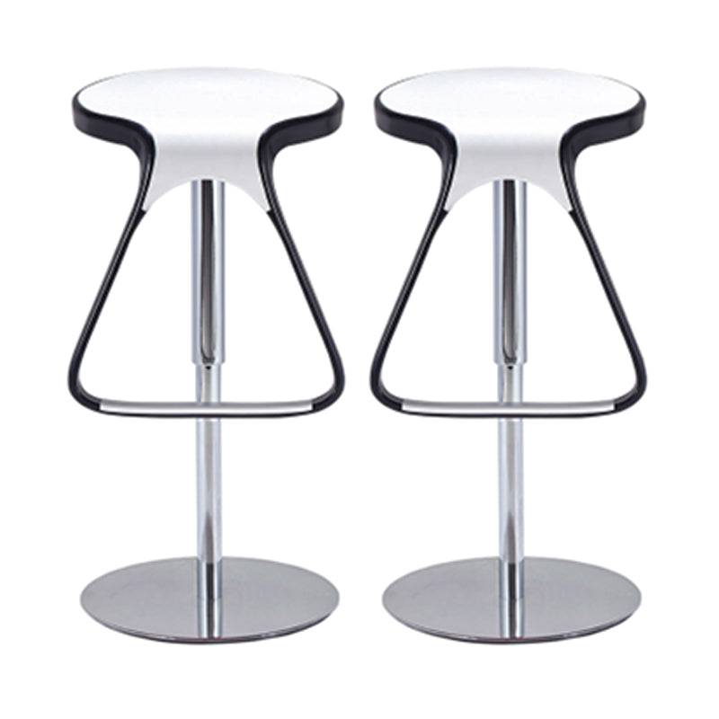 Taburete de plástico para mostrador, taburete de bar moderno de altura ajustable con reposapiés