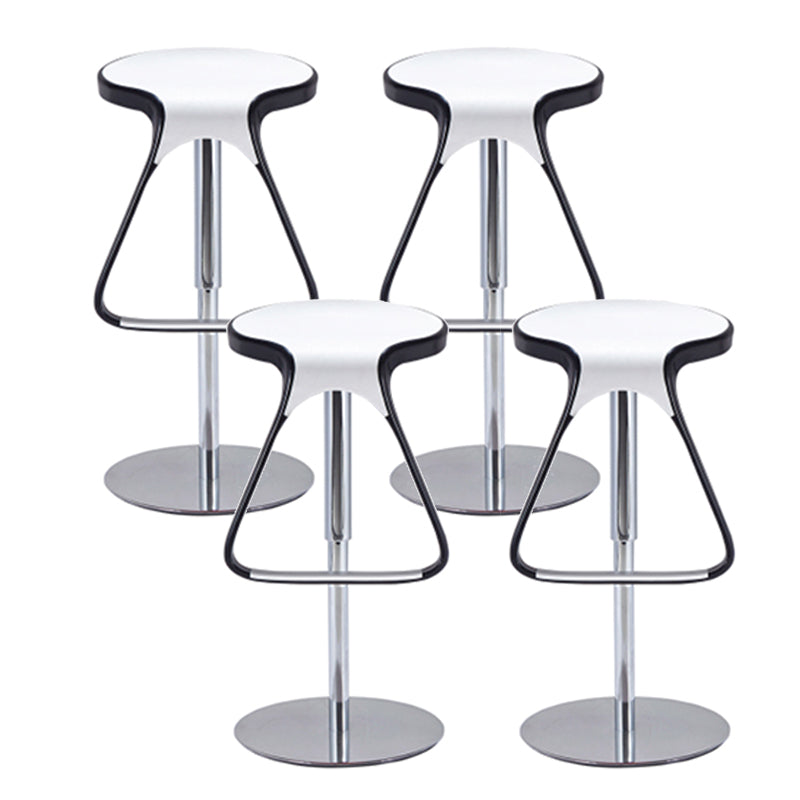 Taburete de plástico para mostrador, taburete de bar moderno de altura ajustable con reposapiés
