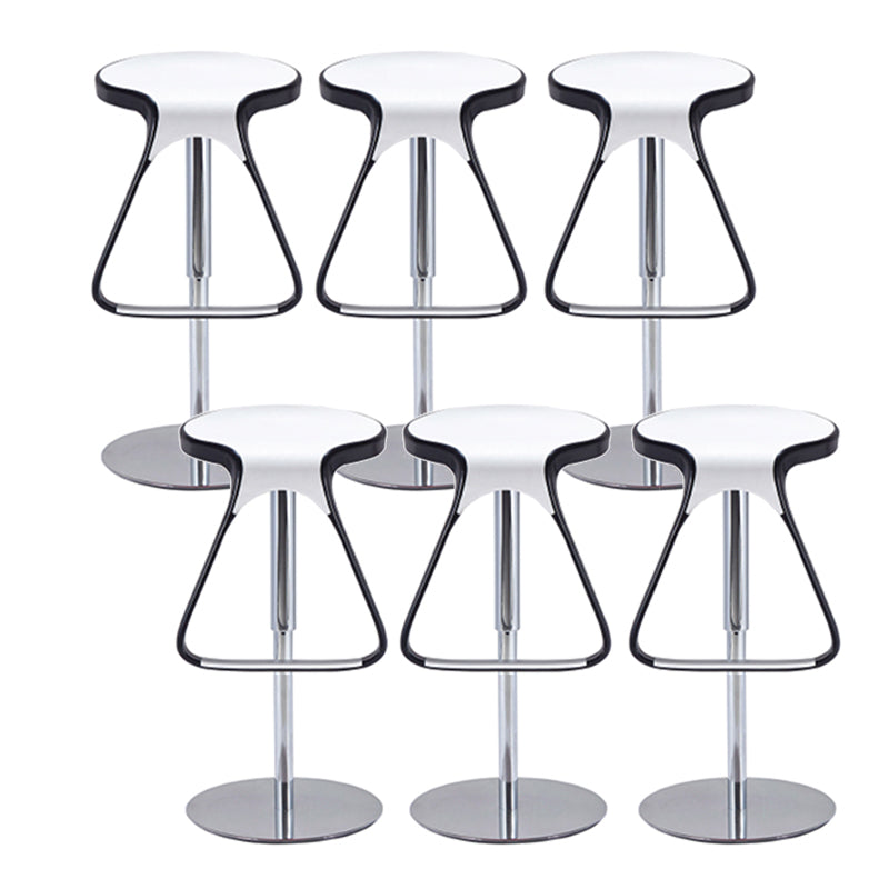 Taburete de plástico para mostrador, taburete de bar moderno de altura ajustable con reposapiés