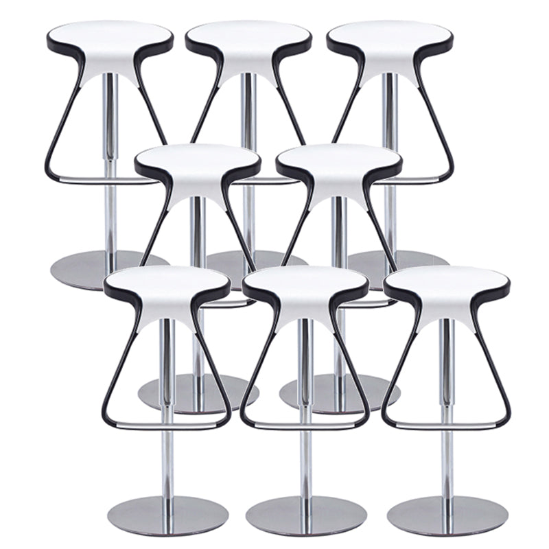 Taburete de plástico para mostrador, taburete de bar moderno de altura ajustable con reposapiés
